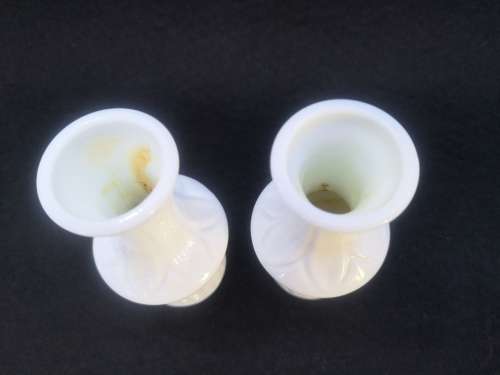 Milk glass vases