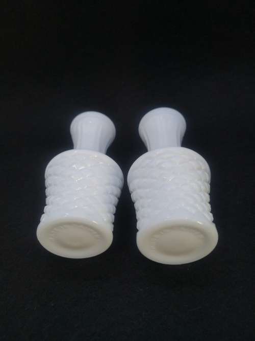 Milk glass vases