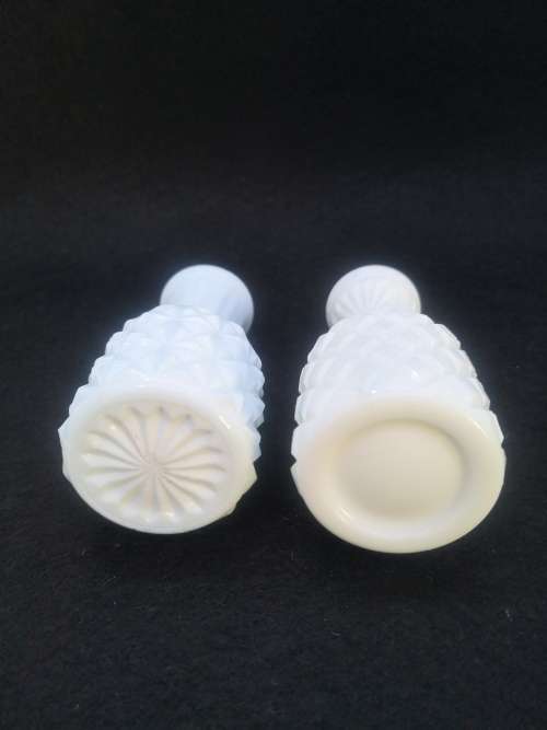 Milk glass vases