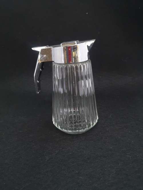 Retro French Chrome and Glass Bistro Sugar Dispenser