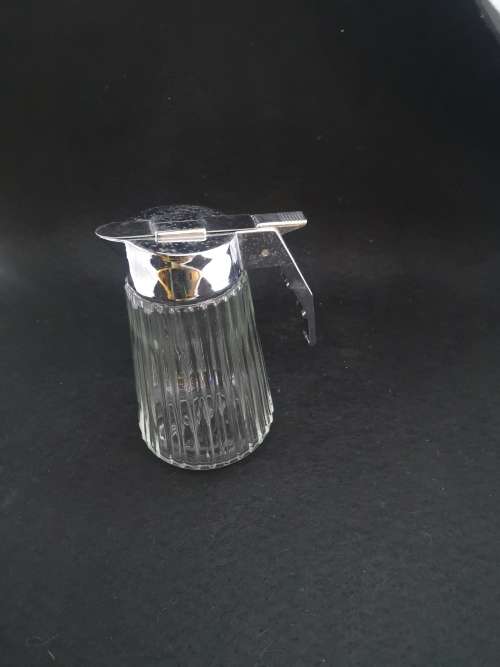 Retro French Chrome and Glass Bistro Sugar Dispenser