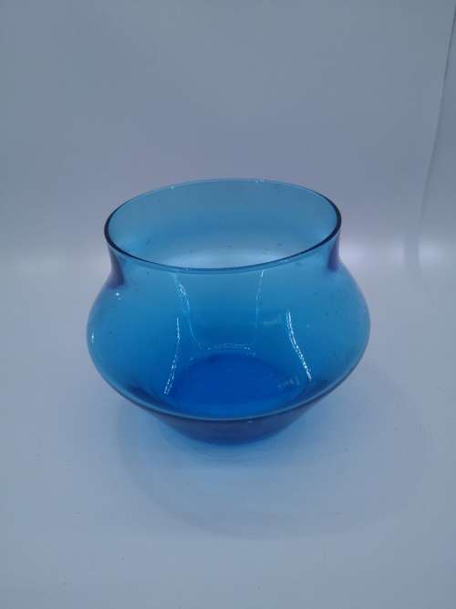 Vintage turquoise glass vase