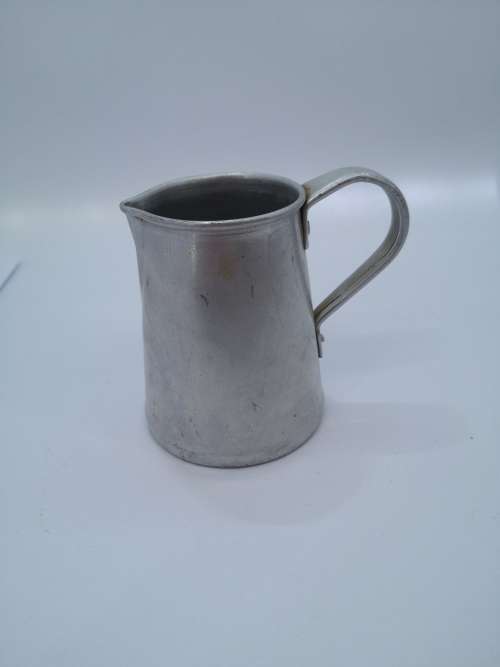Vintage Swiss made milk jug - aluminium