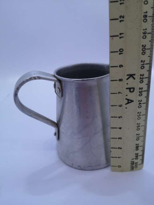 Vintage Swiss made milk jug - aluminium