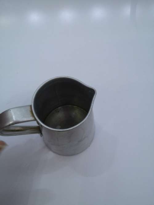Vintage Swiss made milk jug - aluminium