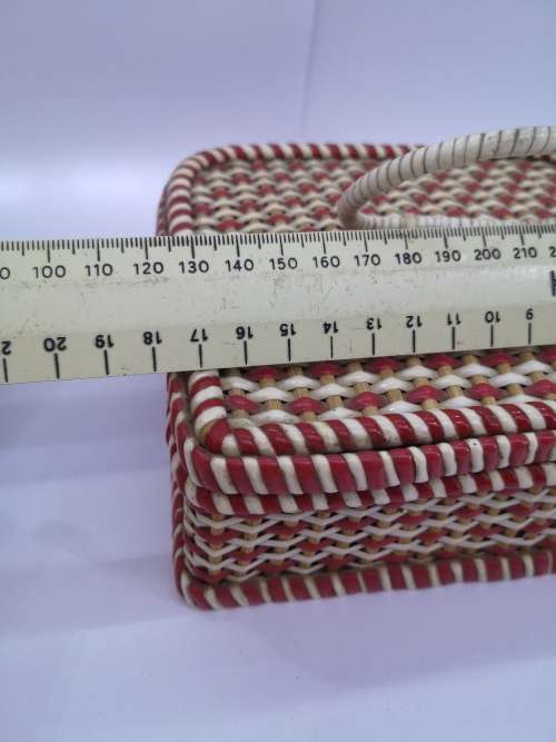 Set of plastic woven baskets for needlework