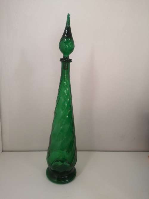 Genie bottle - Emerald green - Huge!