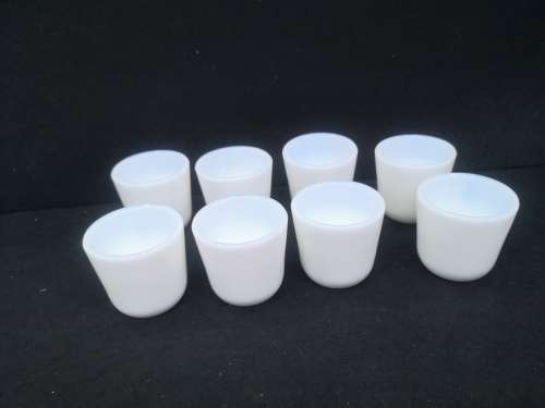 Milk glass egg cups