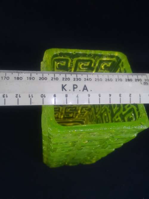 Uranium Vaseline glass vase -  heavy!