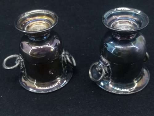 Pair of Vintage toothpick holders - Viners of Sheffield England - silver plated