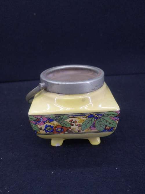 Lancasters England biscuit barrel - small -  note chip on the one foot