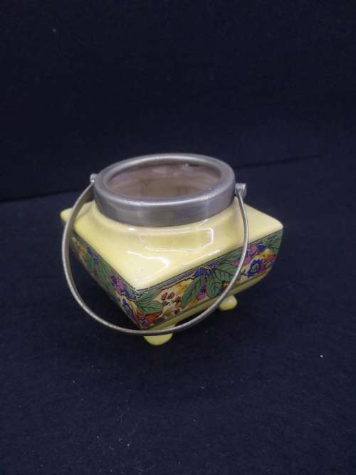 Lancasters England biscuit barrel - small -  note chip on the one foot