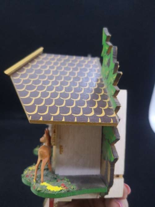 STUNNING GEBRUNDER KUNER GERMAN  CUCKOO CLOCK not tested - no key - one tree top has damage