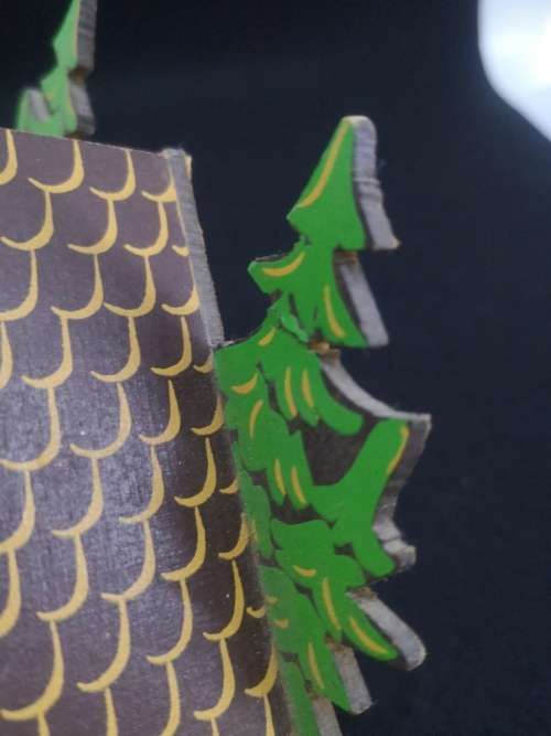 STUNNING GEBRUNDER KUNER GERMAN  CUCKOO CLOCK not tested - no key - one tree top has damage