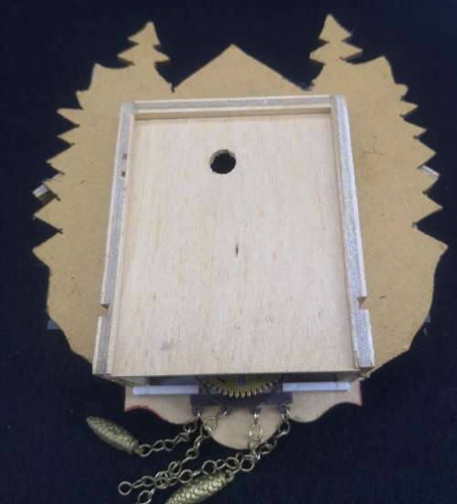 STUNNING GEBRUNDER KUNER GERMAN  CUCKOO CLOCK not tested - no key - one tree top has damage
