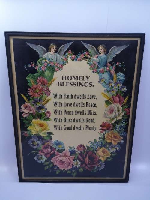 Vintage print - Homely Blessings