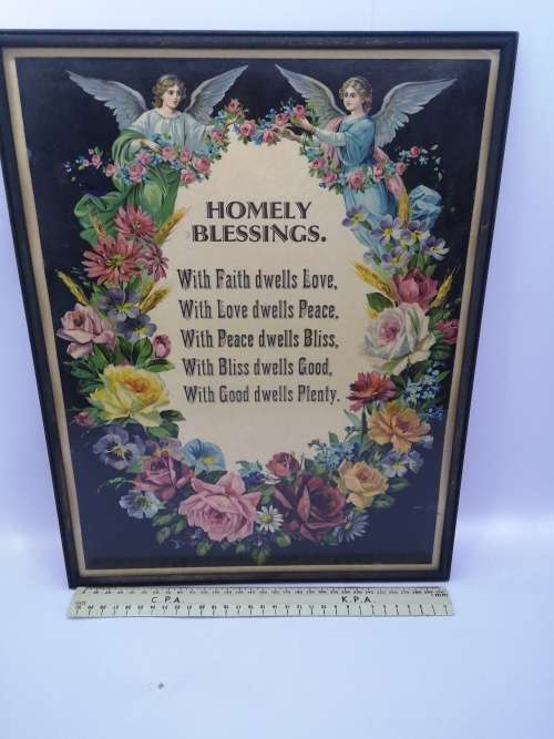 Vintage print - Homely Blessings