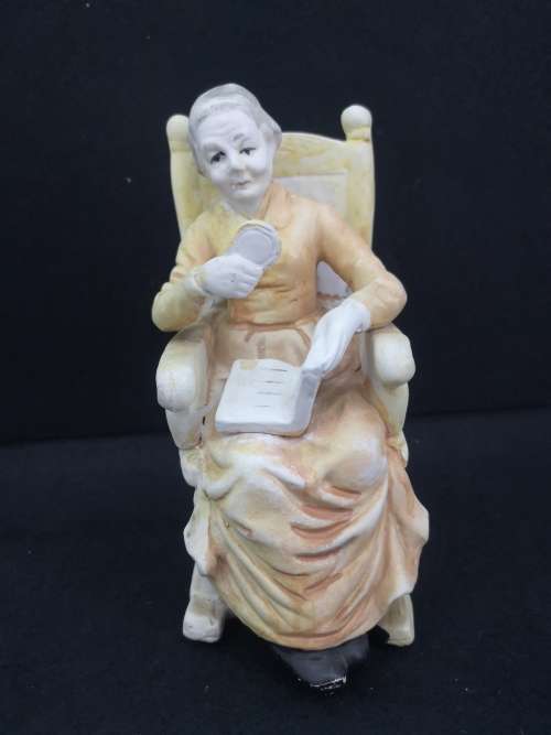 Old Lady/Grandma figurine on chair