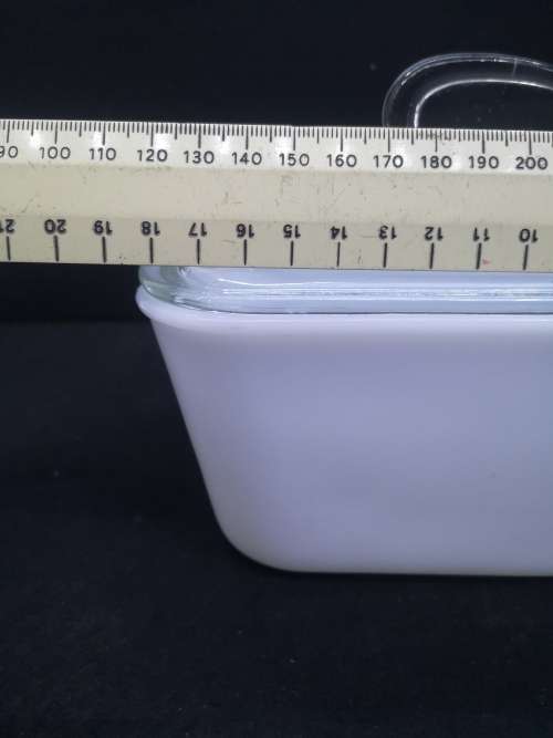 Vintage Glasbake White Milk Glass and lid