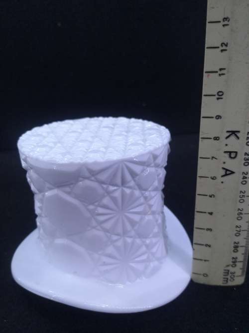 Small Milk glass Top Hat vase