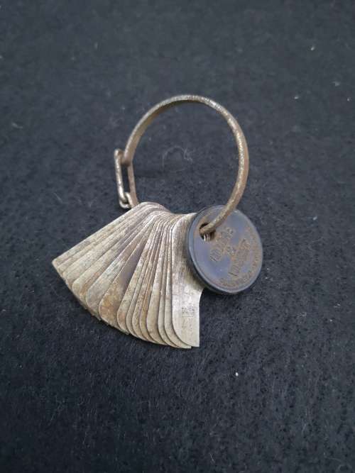 Vintage Moore & Wright Sheffield England No. 204 Radius Gauge on ring