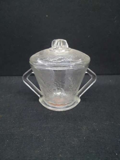 Pressed Glass sugar pot