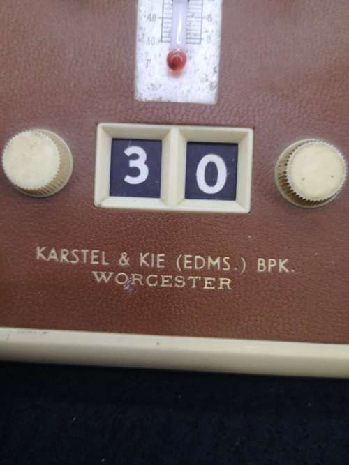 Vintage date and temperature wall hanging