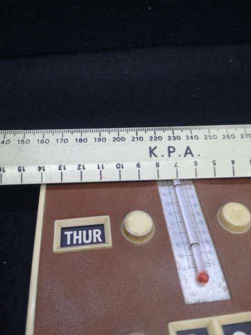 Vintage date and temperature wall hanging