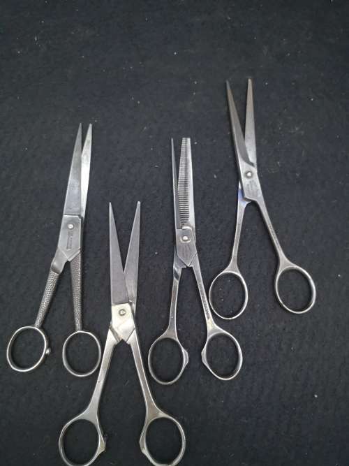 Vintage Carl Monkhouse, Henckels, Solingen-Weyer, Grah& Plumacher, Gotta 65 Barber Scissors