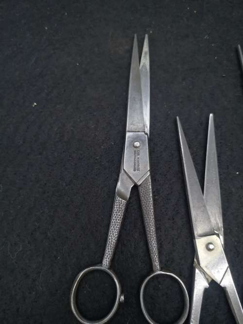 Vintage Carl Monkhouse, Henckels, Solingen-Weyer, Grah& Plumacher, Gotta 65 Barber Scissors