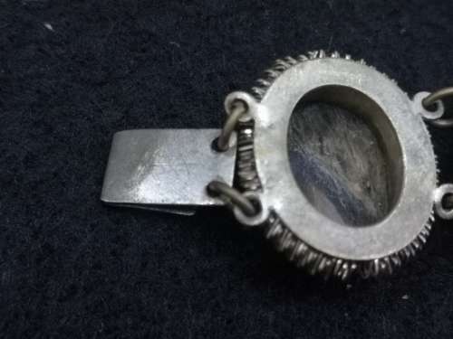 1930`s Vintage 800 Coin Silver Ornate Hand Carved Shell Cameo Bracelet Art Deco