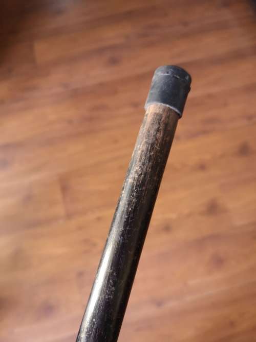 Antique  Walking Stick/Cane Silver Handle  Wood Shaft