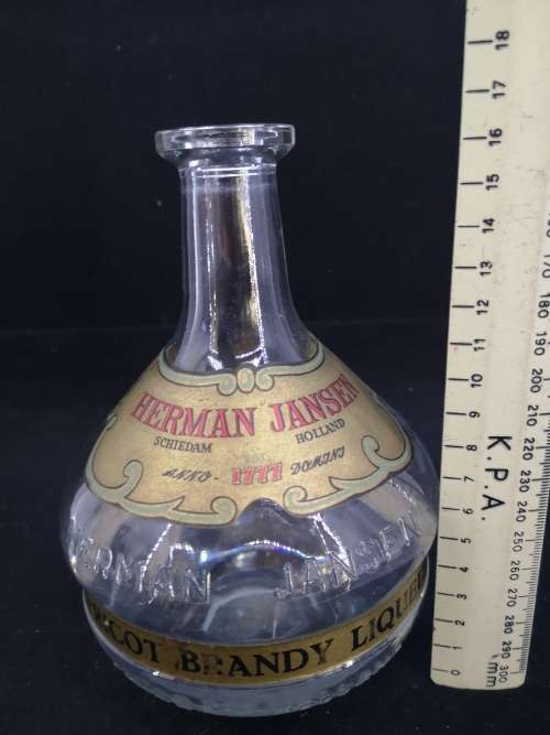 Glass bottle - Herman Jansen Brandy