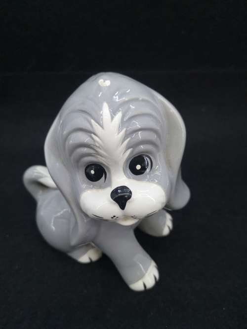 Vintage beautiful dog with puppy eyes ornament