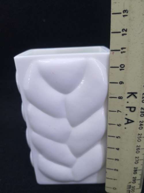 Milk glass vase