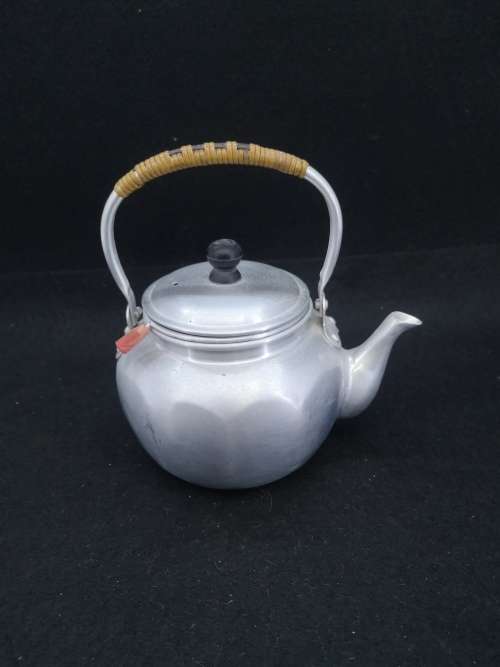 Vintage aluminum tea infuser teapot