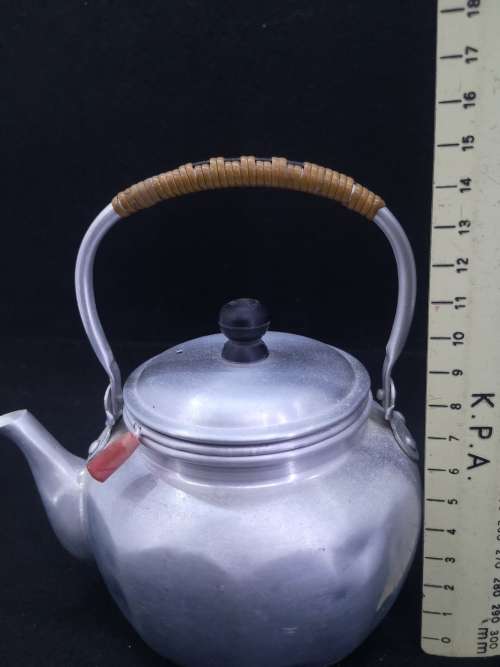 Vintage aluminum tea infuser teapot