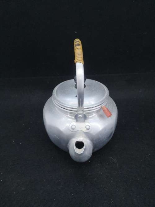 Vintage aluminum tea infuser teapot