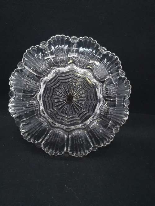 Clear glass devilled egg plate