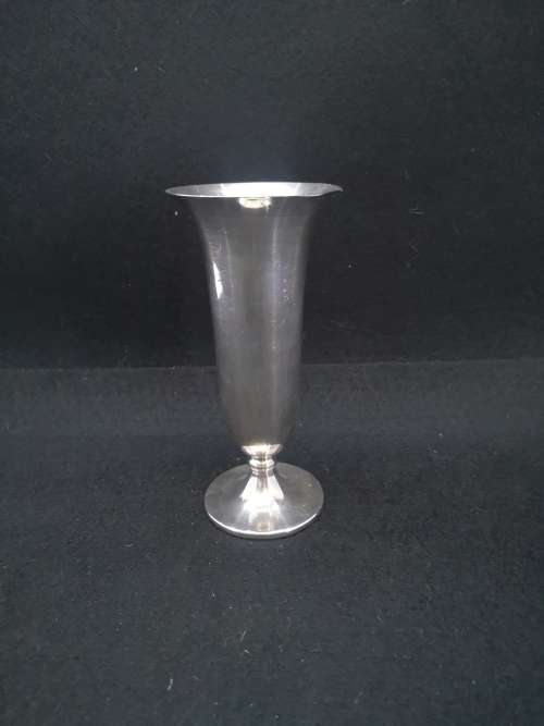 Silver fluted vase