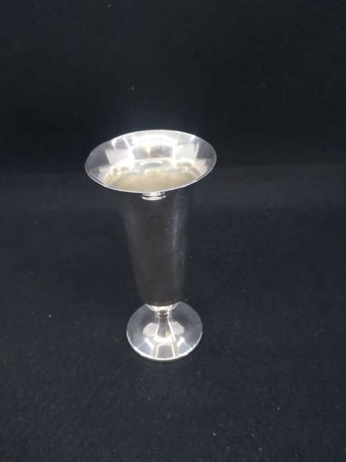 Silver fluted vase