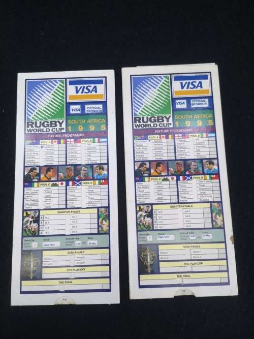 1995 world cup rugby fixture programmes