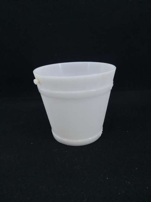 Milk glass bucket