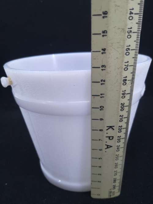 Milk glass bucket