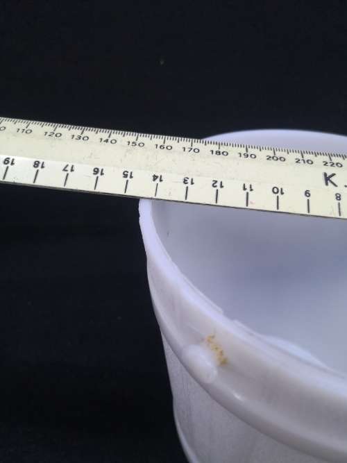 Milk glass bucket