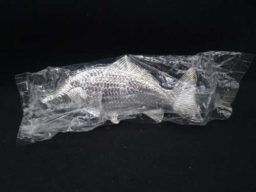 Unopened silver plated fish napkin holder - Elweco Italy