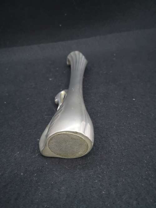 Silver plated fluted swan bud vase