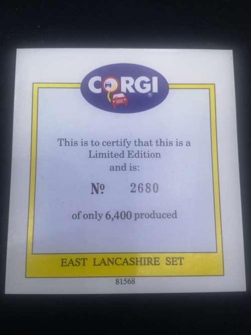Corgi The East Lancashire set  Guy Arab & Leyland Tiger no 2680 of 6400