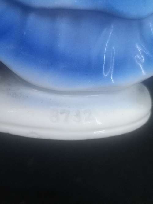 Vintage Art Deco Blue porcelain dancing lady numbered 8732