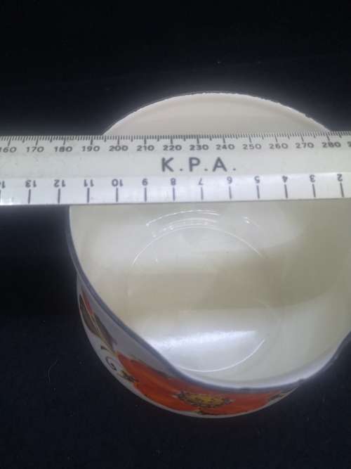 Vintage ShowPans Sanko Ware Small Poppy print Enamel Pot Japan